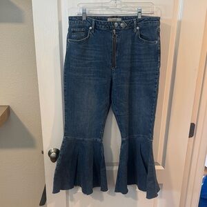 Topshop Blue Flare Jeans
